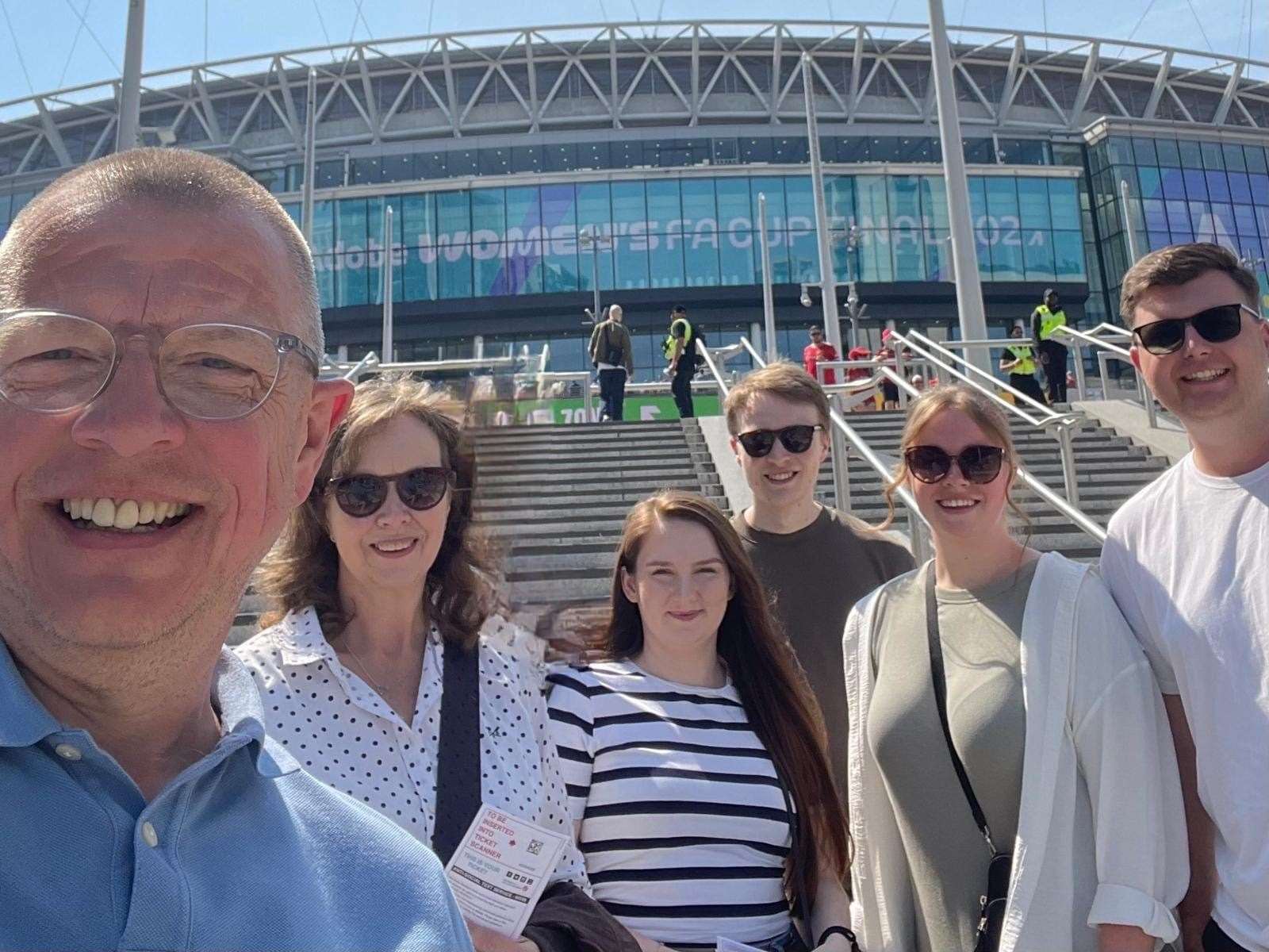 Wendy and her husband Richard with their family – all form a “core support network” for fostering. Picture: Wendy Moss