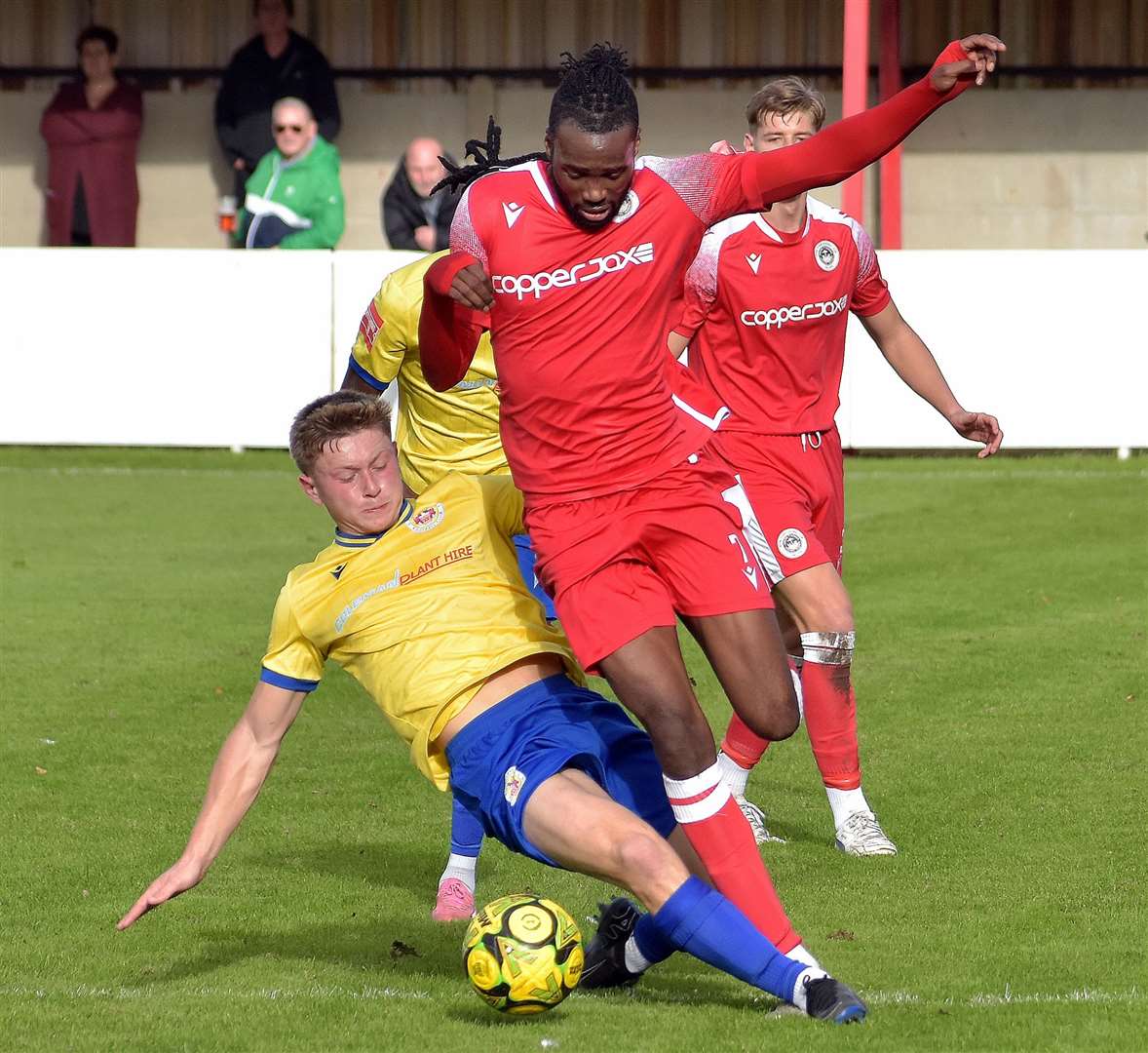 Hythe lost 2-1 at home to Eastbourne Town at the weekend. Picture: Randolph File