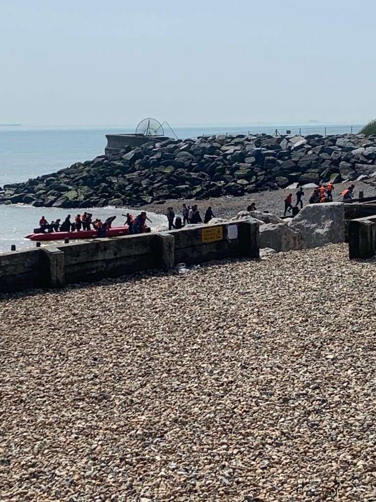 The asylum seekers landing at Kingsdown