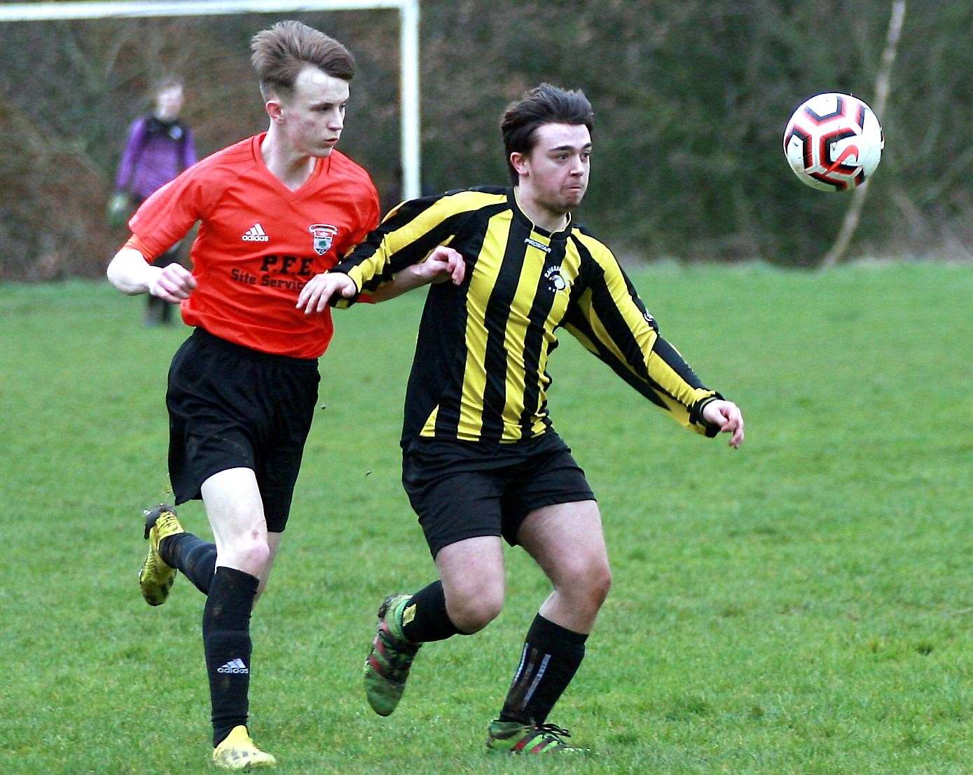 Lordswood Youth Tigers under-18s take on Rainham Eagles under-18s (stripes). Picture: Phil Lee FM29961639