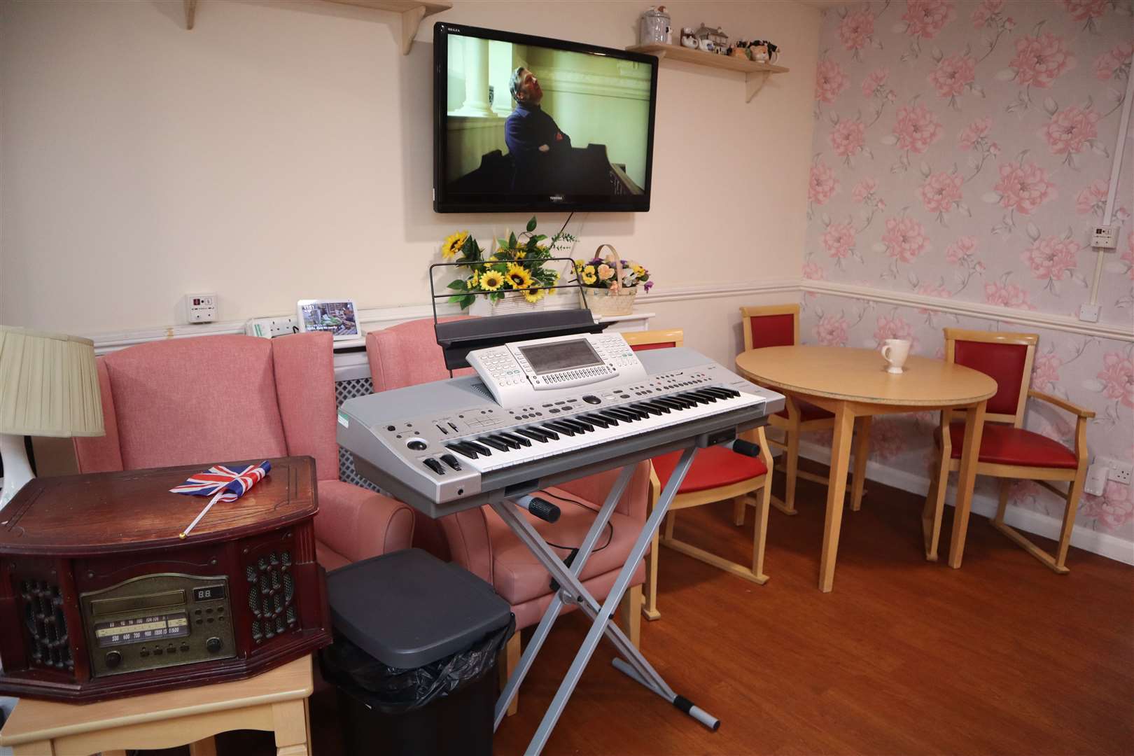 The music room at Oakdene Rest Home