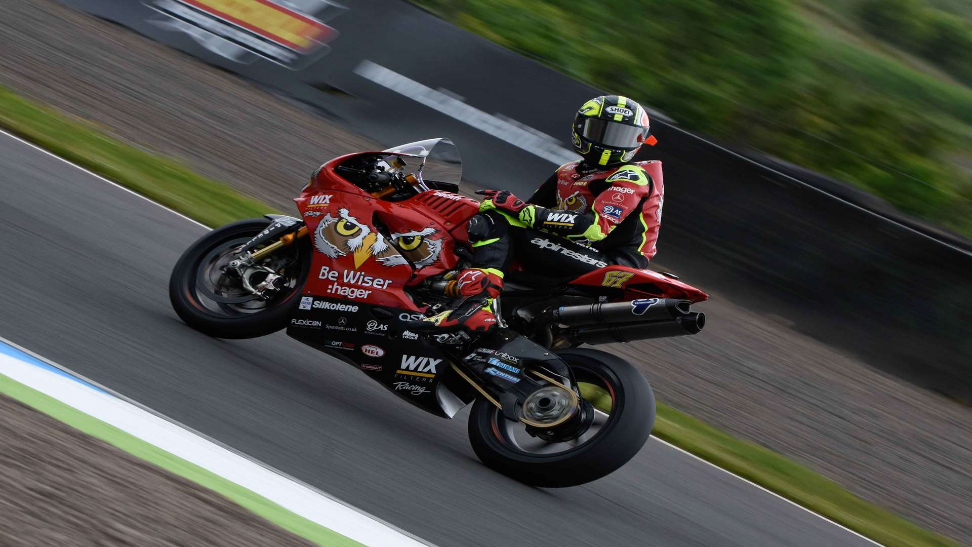 Shane Byrne celebrates another podium finish at Knockhill Picture: Camipix