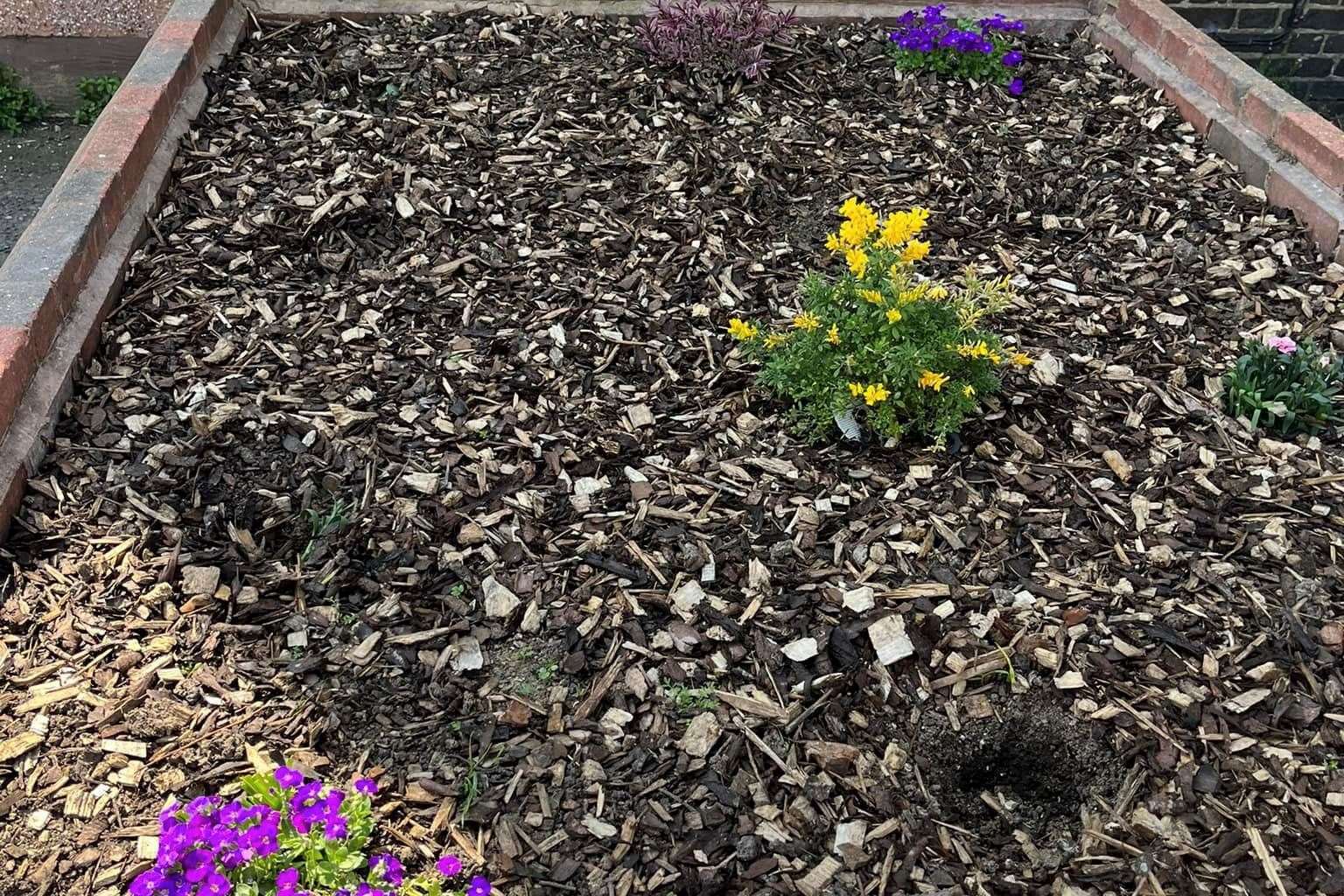 The vandalised planters in Sheerness. Picture: Sheerness Town Council