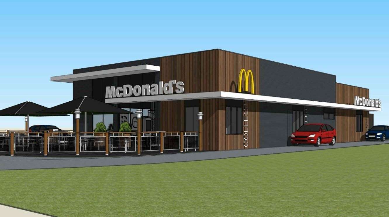 How the McDonald's planned for Chart Road in Ashford is set to look. Picture: McDonald's