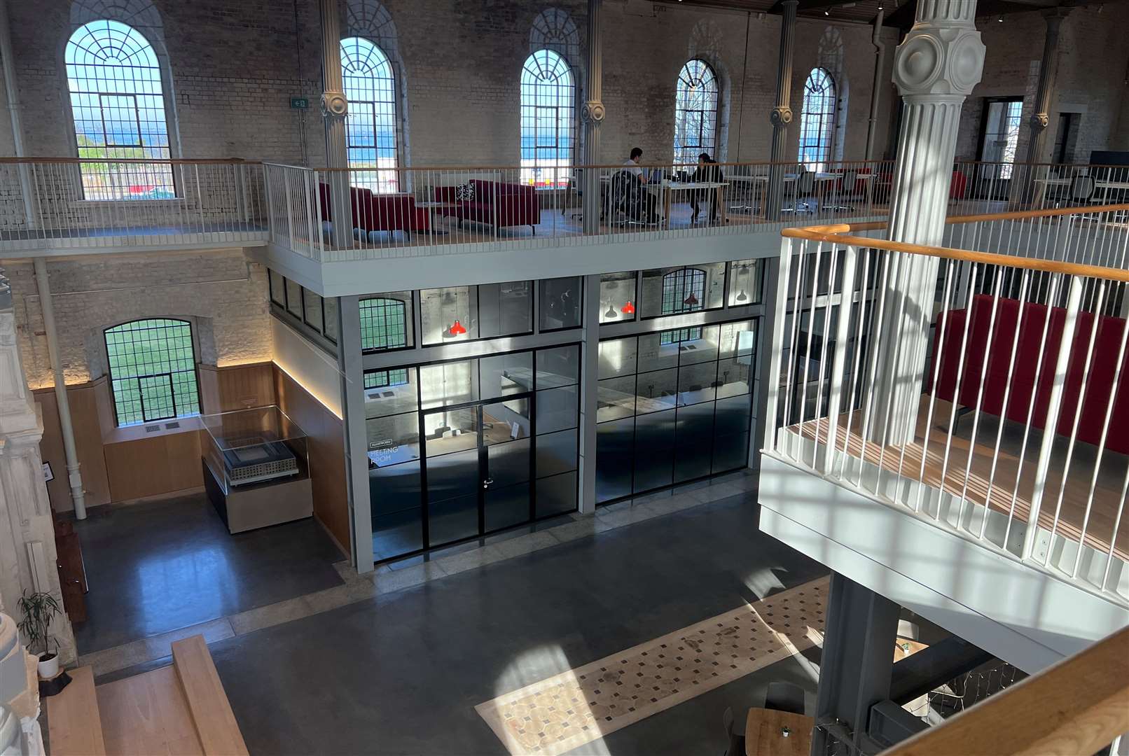 Inside the Island Works co-working space in the Dockyard Church, Sheerness. Picture: Megan Carr