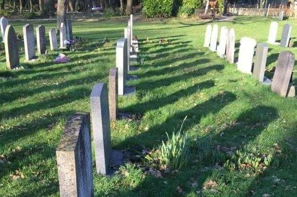 Charlotte Day says the graves at St Peter's Church, Bredhurst, have been left bare Picture: Charlotte Day