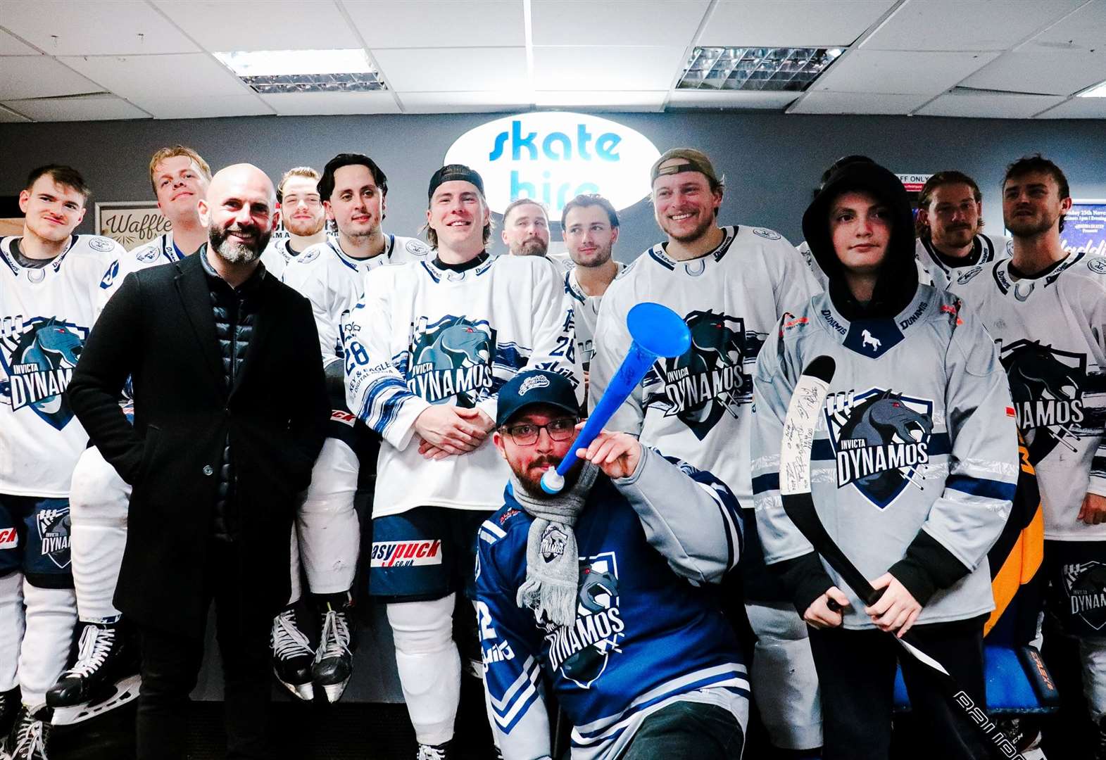 Invicta Dynamos hosted a 'Meet the fans' event after their match against Romford Buccaneers at Planet Ice, Gillingham Picture: Jessica Dewey