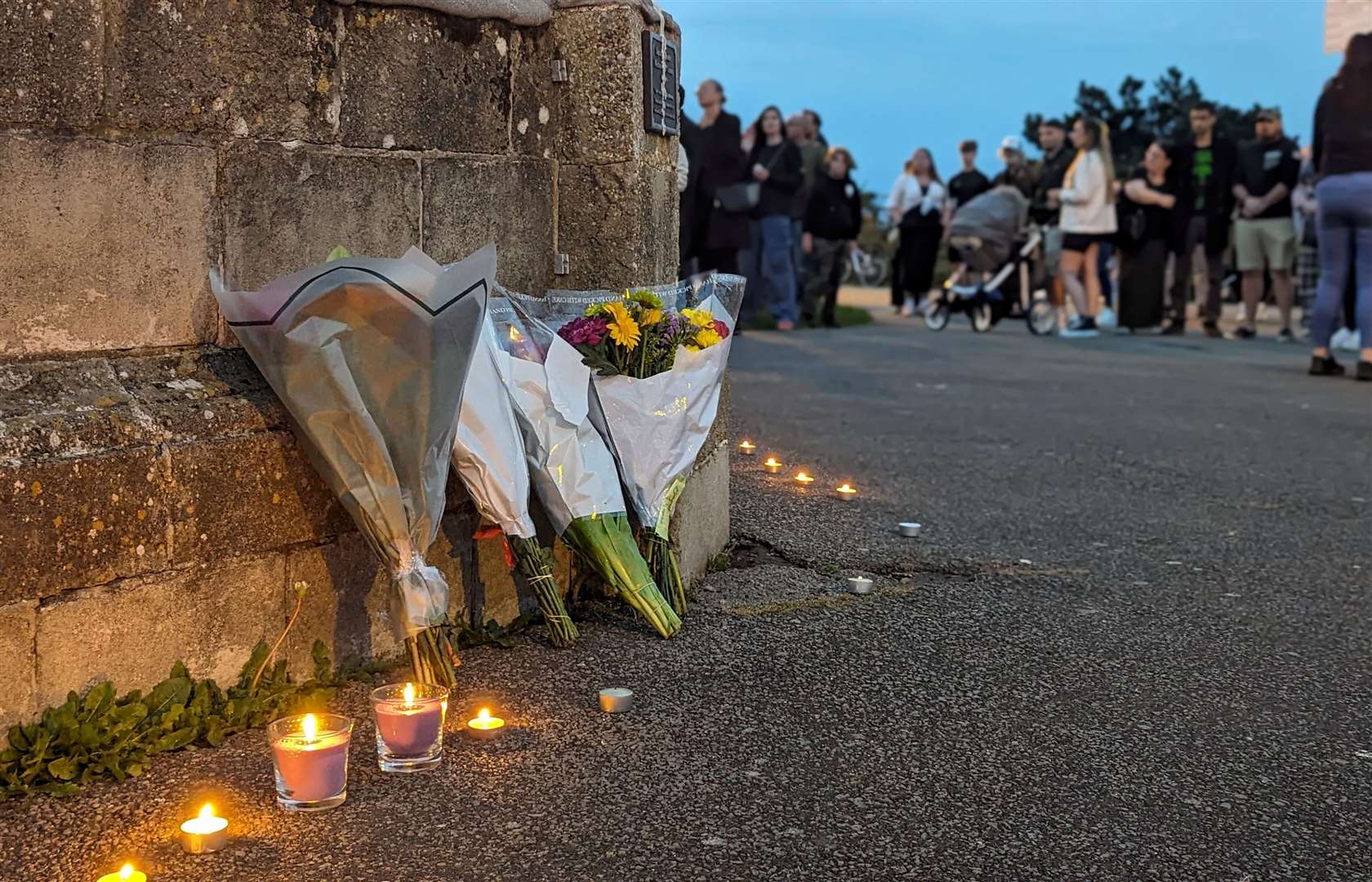 Candles surround The Leas bandstand in Folkestone. Picture: Rhys Griffiths