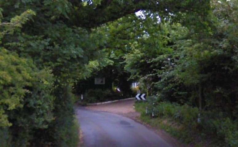 Coldharbour Lane between Hastingleigh and Wye