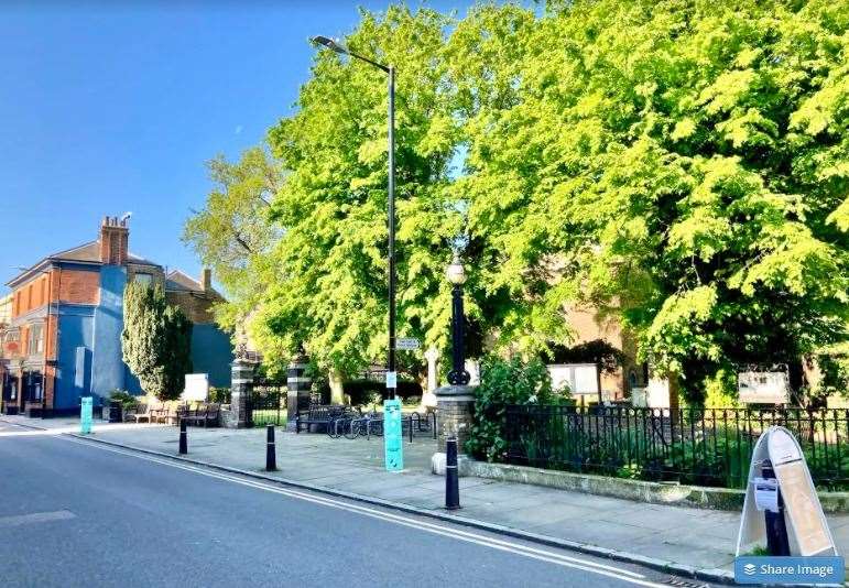 The agreed site is on the pavement in front of St. George's Church.