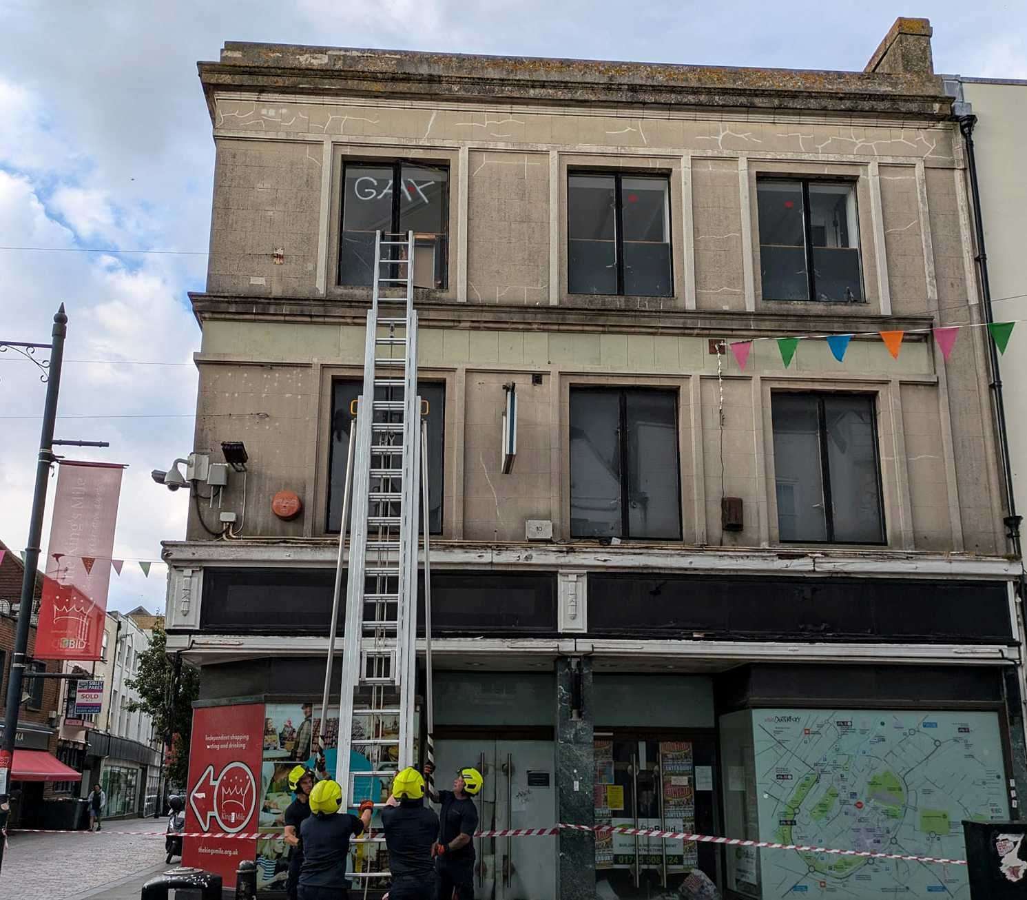 Kent Fire and Rescue saved the pigeon on Saturday night