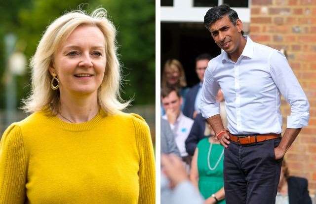 Former PM Liz Truss and current PM Rishi Sunak