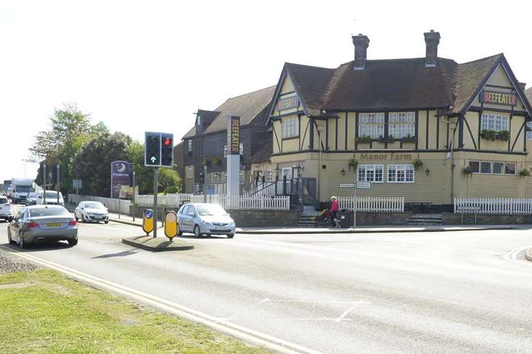 The junction where pensioner Thomas Davis was knocked down