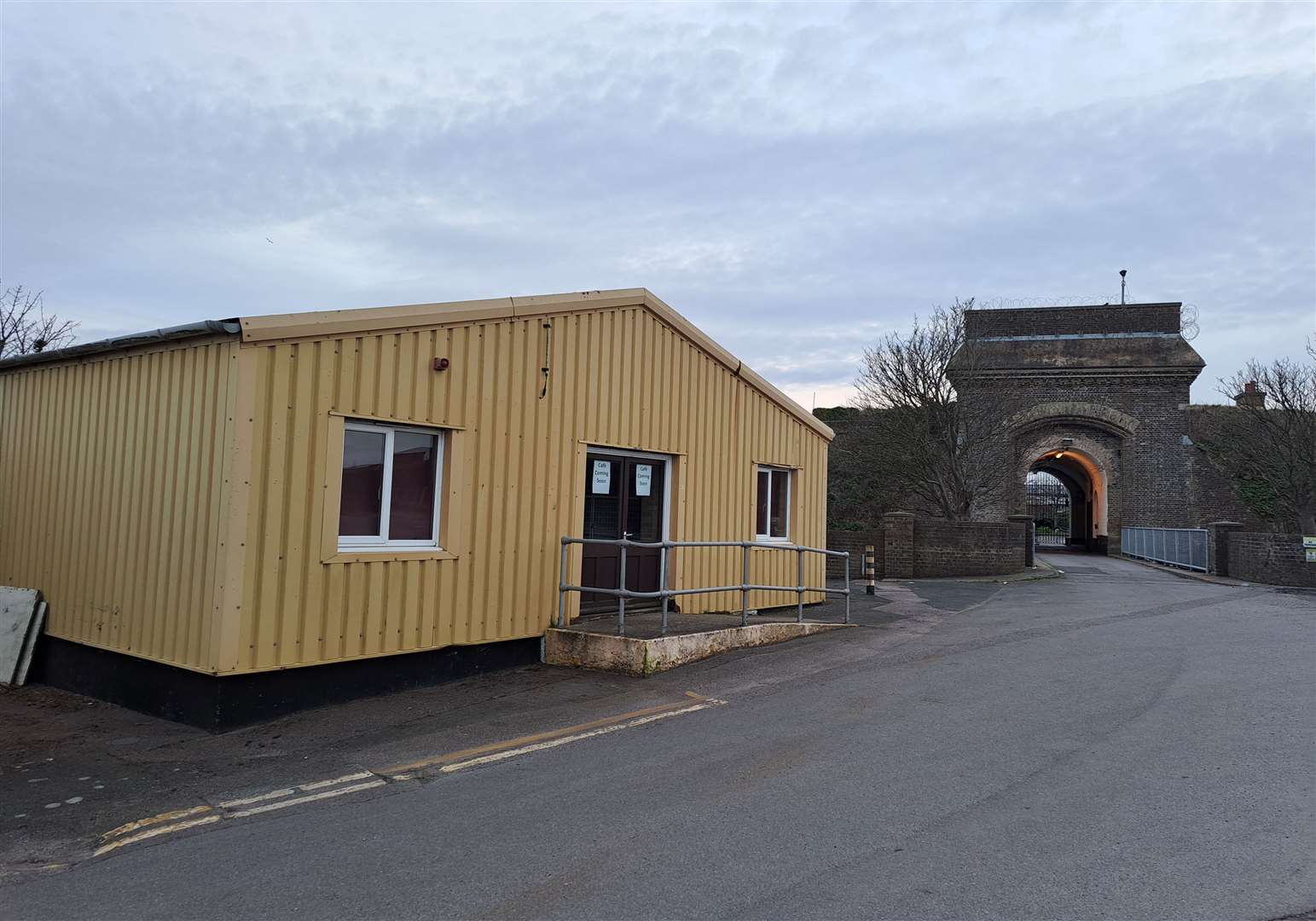 The building where The Citadel café in Dover will be opened, next to the complex's main archway entrance