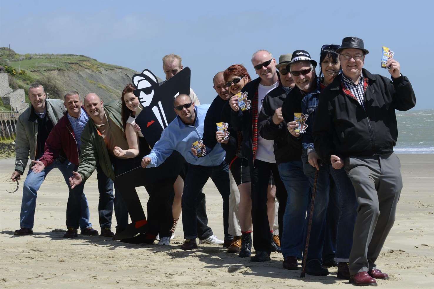 Organiser John Sims and friends get set for Skafest in Folkestone