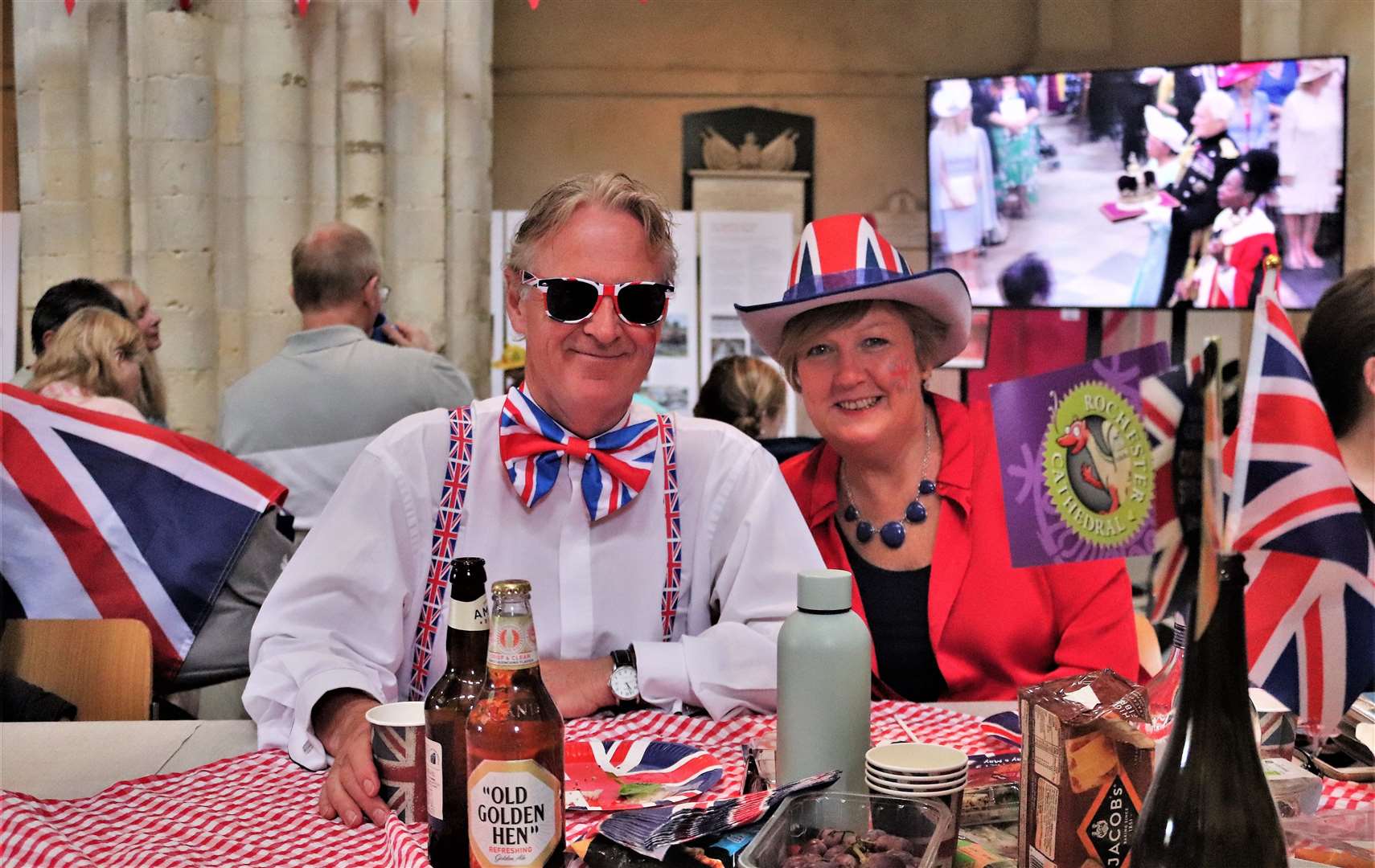 Others watched from inside Rochester Cathedral. Picture: Rachel Evans