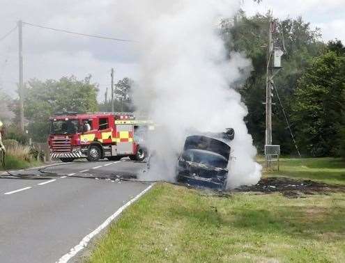 Fire and ambulance crews rushed to the scene. Picture: Serena Shirley