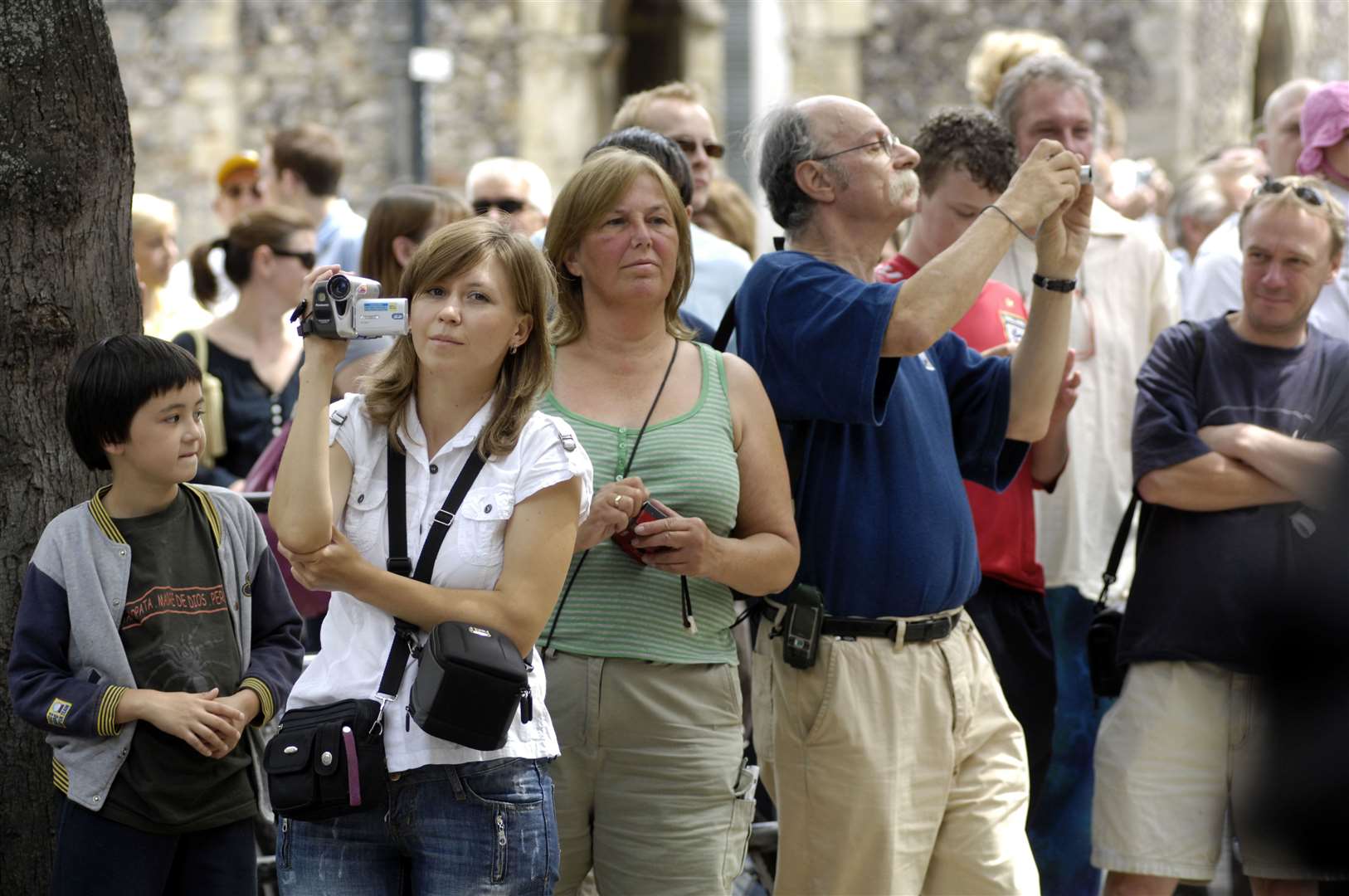 Cameras at the ready for the parade through Canterbury city centre