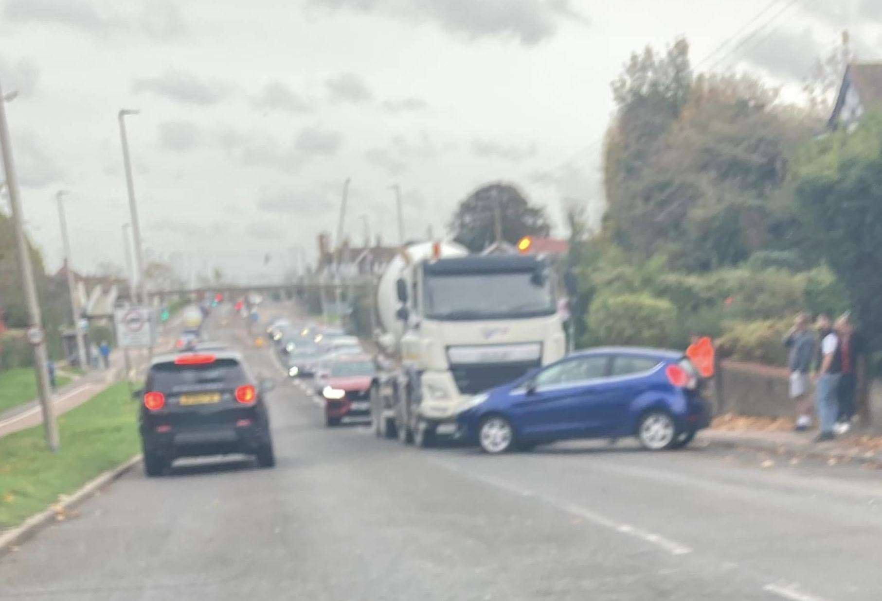 The accident in Rainham. Picture: Rich David