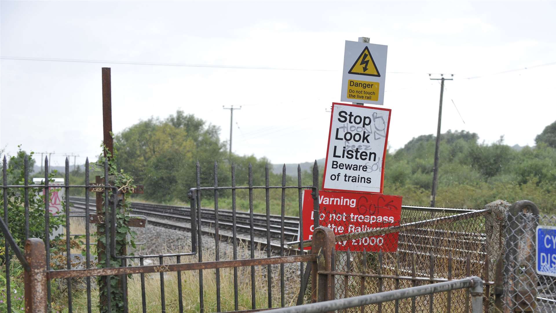 A man has died after he was struck at the Tonford Lane foot crossing. Stock pic