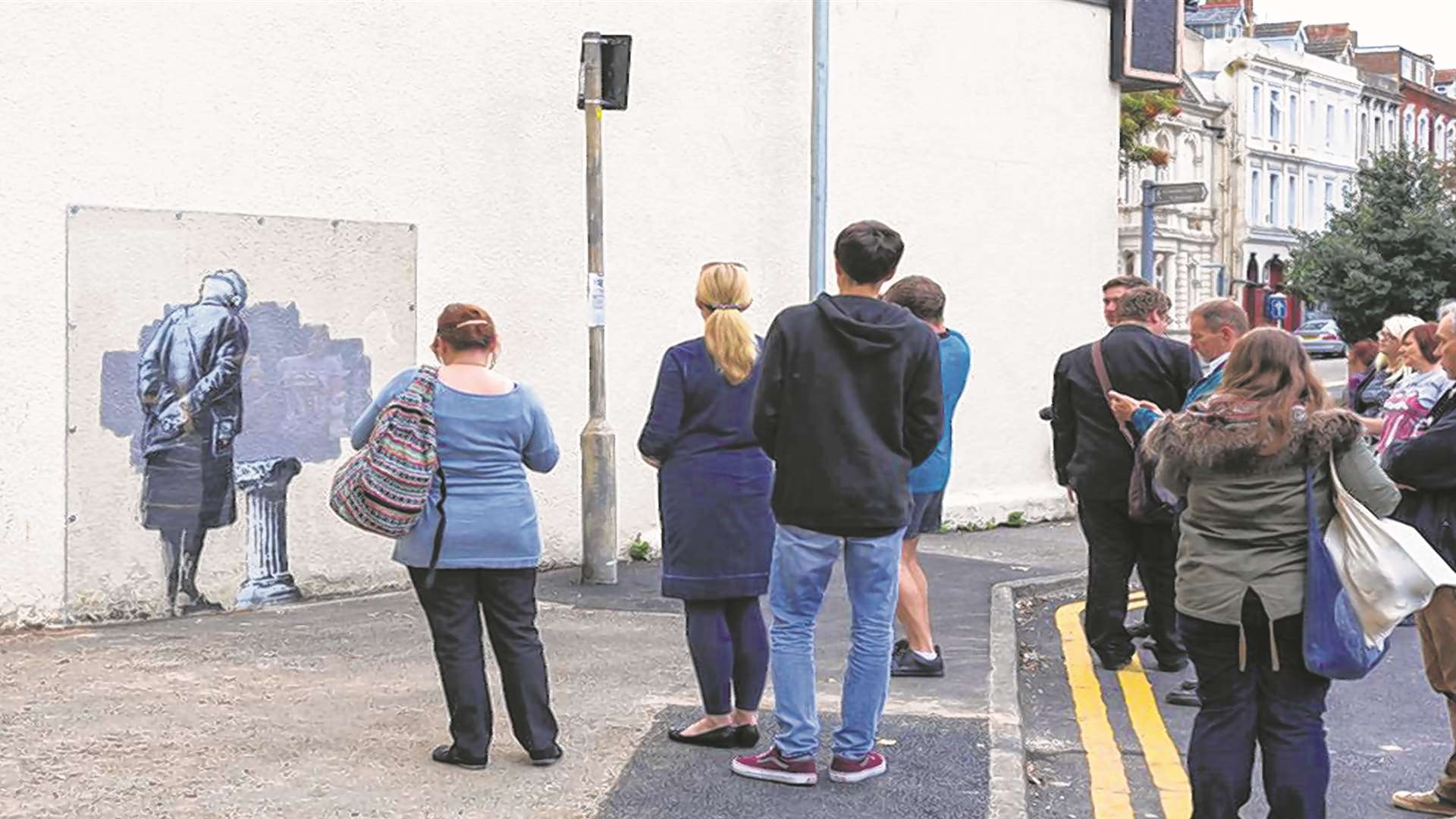 Thousands flocked to see the piece before it was removed and put into storage by the Godden family who lost their legal fight because they did not own the rights to the building. Picture: Freddie Lee Thompson