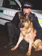 TEAMWORK: Oscar with his handler PC Tim Harris