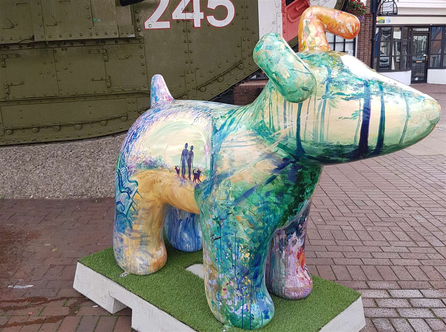 The sculptures can be found by many of Ashford's top businesses and attractions, such as the First World War Mark IV tank