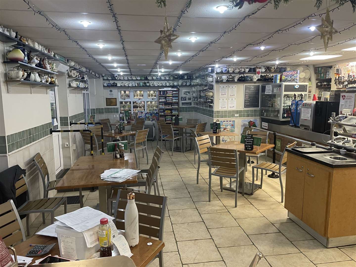 Inside the cafe where customers can order their food. Picture: Sibley Pares