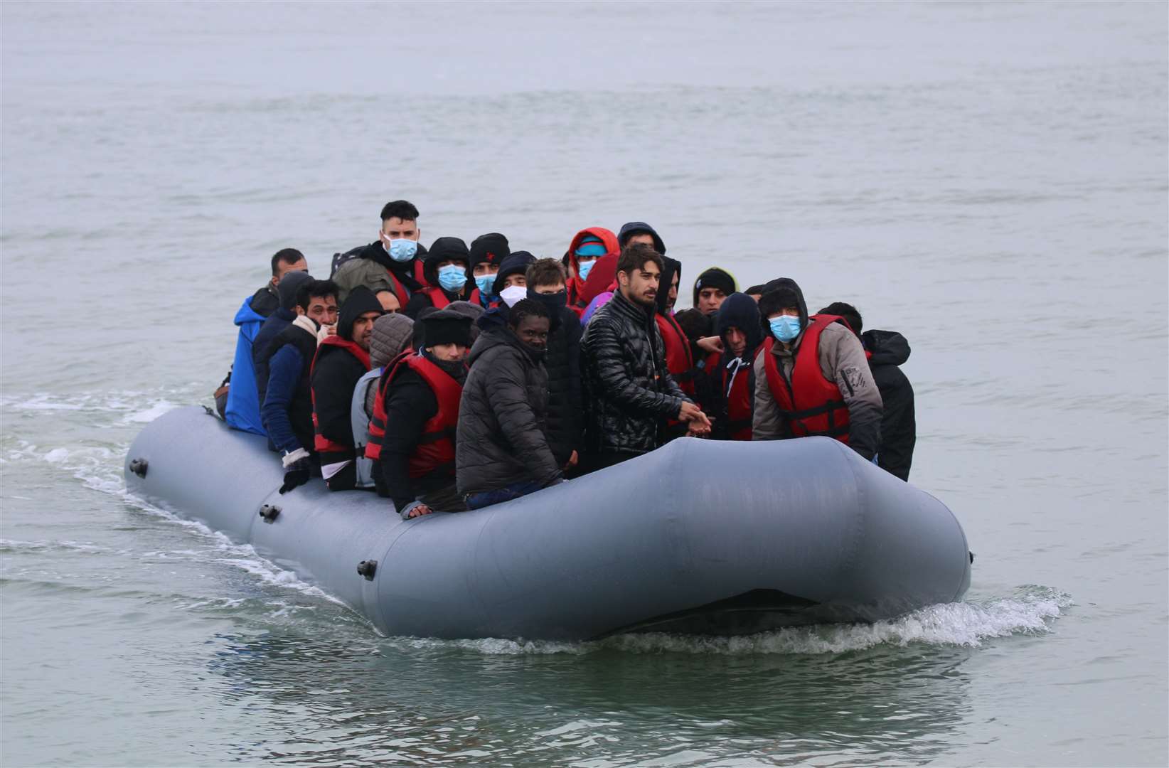 A major operation has been launched in the English Channel after a small boat capsized near the French coast. Stock image