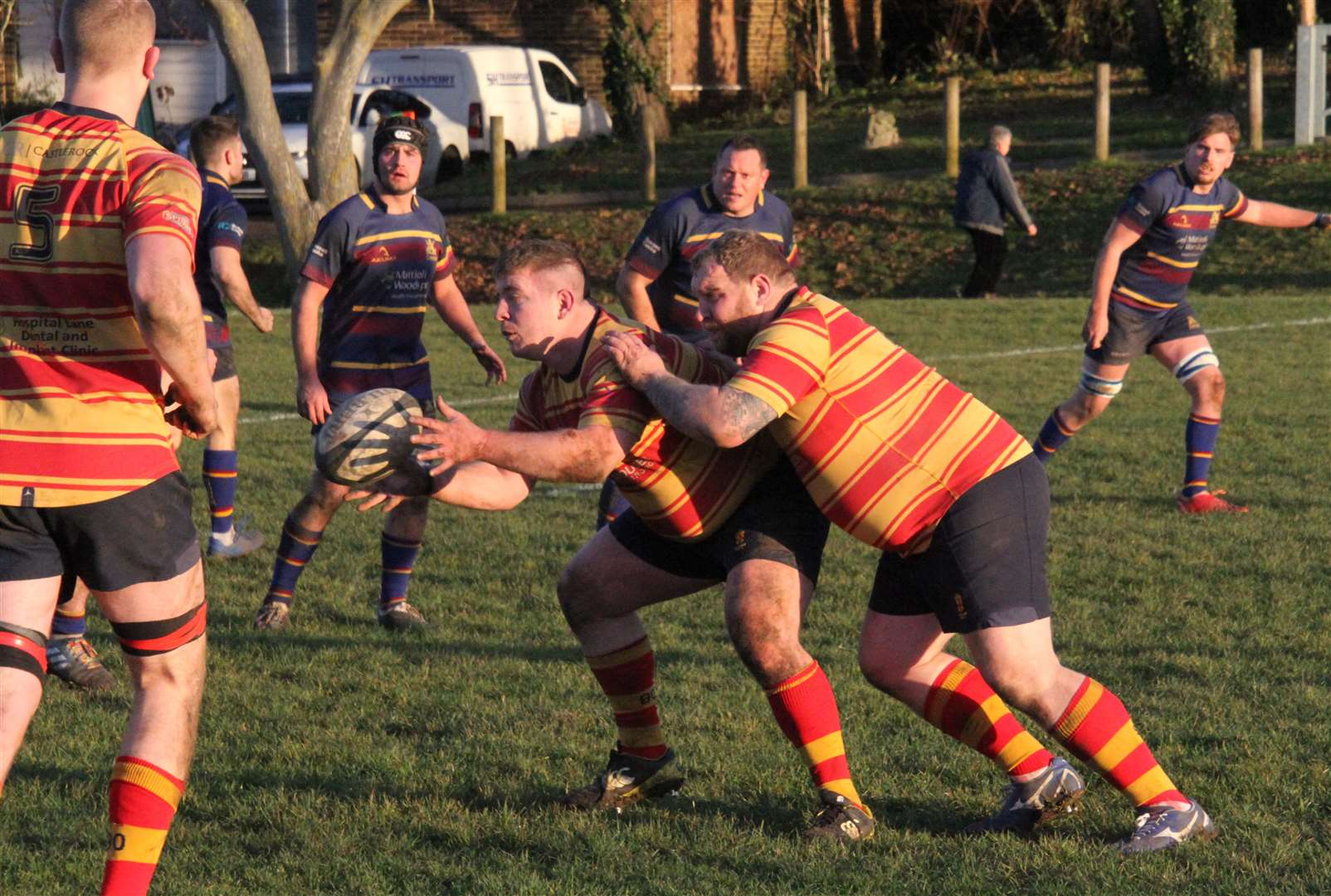 Medway collect the ball against Cobham Picture: Paul Wardzynski