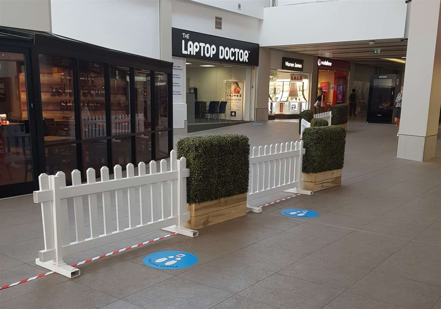 A one way system is in place in The Mall