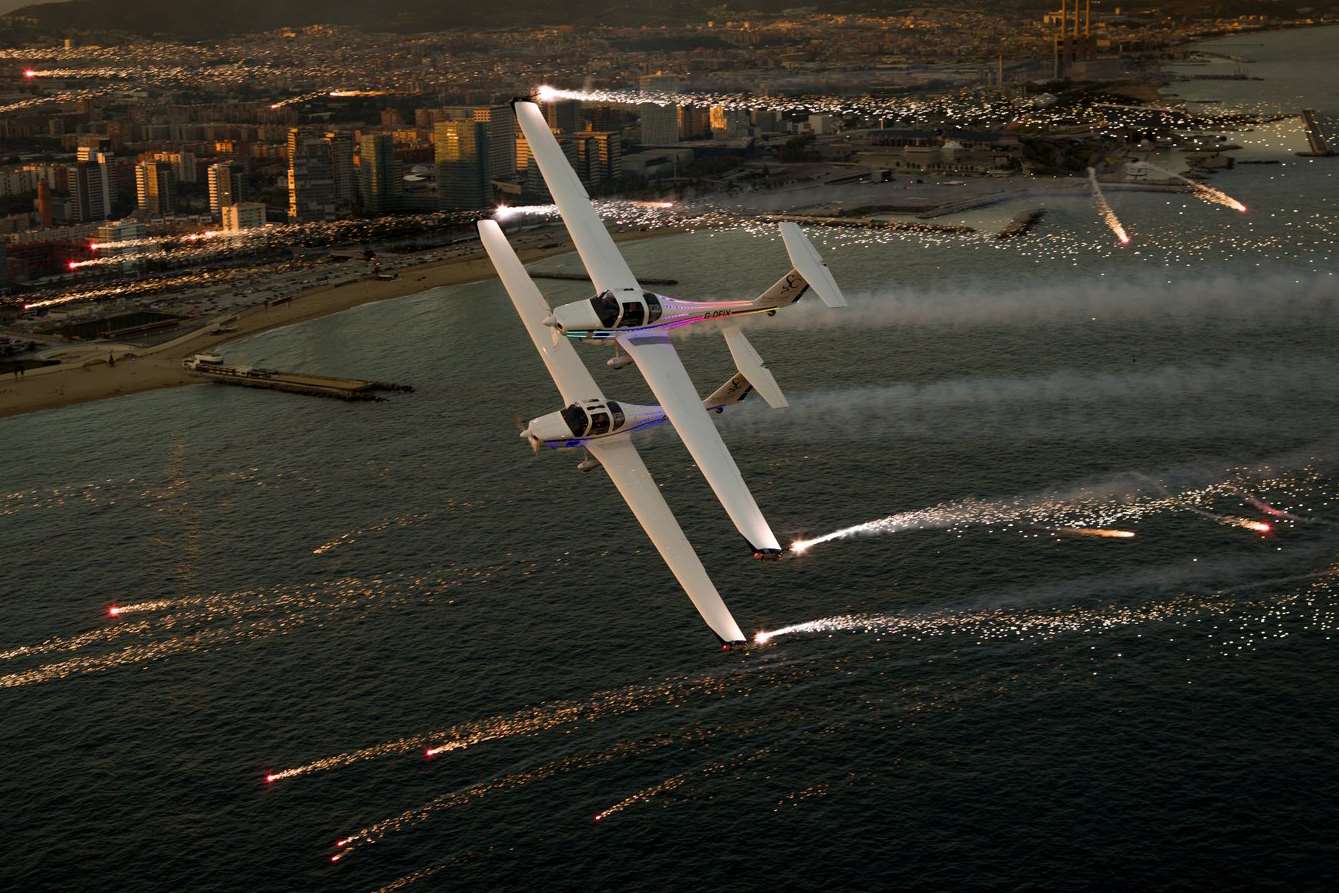 The AeroSPARX display team could display at dusk. Picture: Toni Tejon, Aerosparx