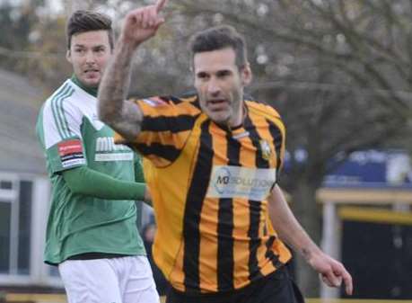 Paul Booth celebrates another goal Picture: Paul Booth