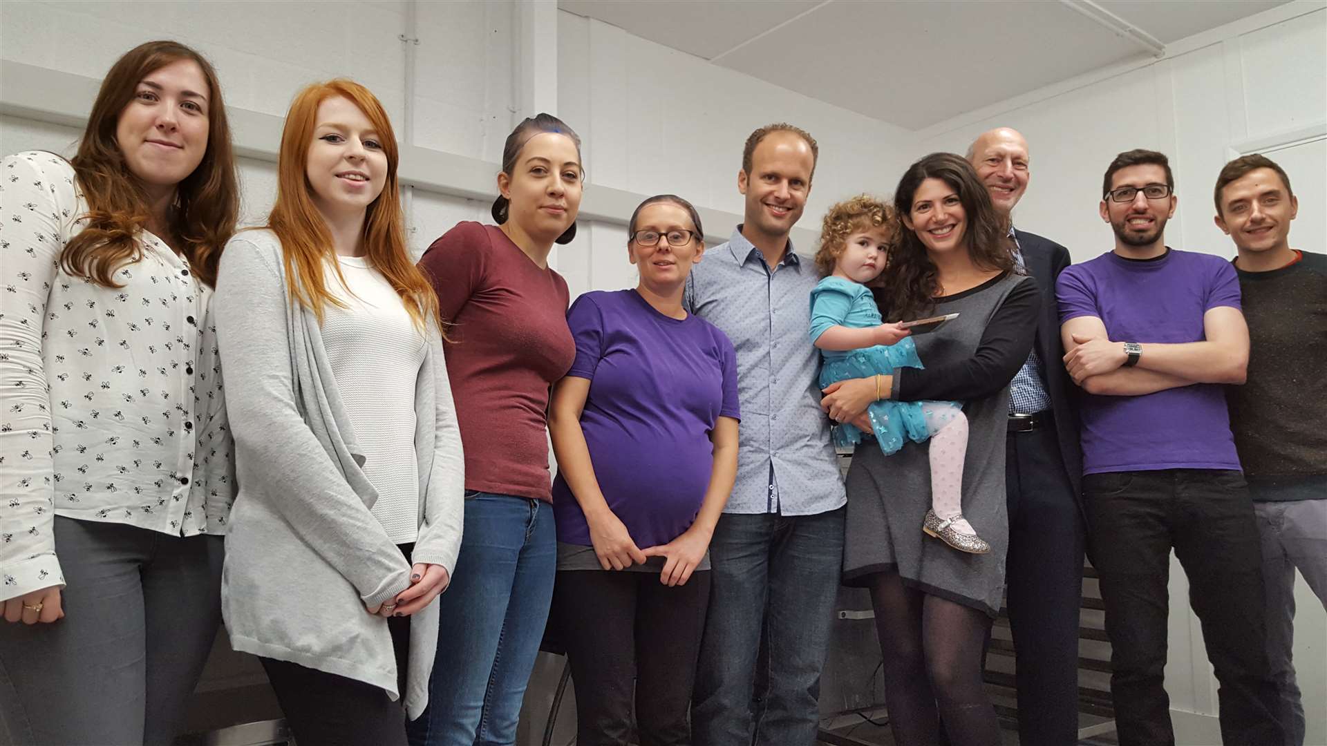 Darren Litton's family and some of the Cocoba team at the opening of the company's new chocolate factory