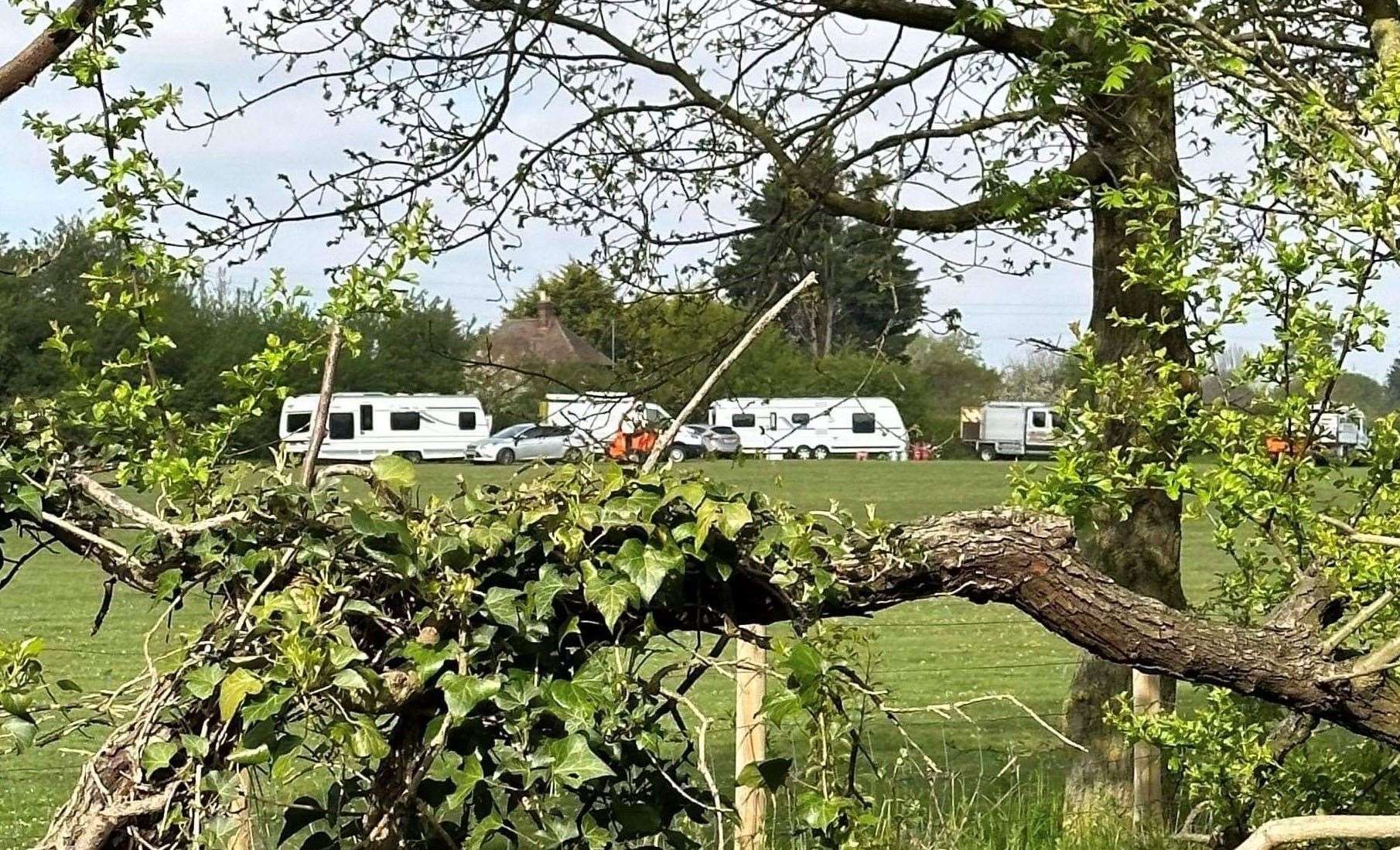 Travellers pictured at Riverside Country Park in Gillingham last year