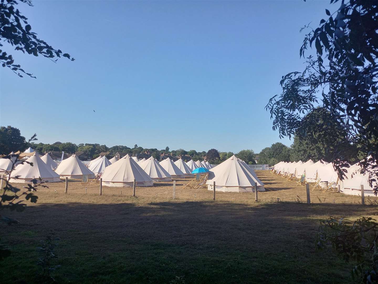 The glamping tents which cost £995 for two people