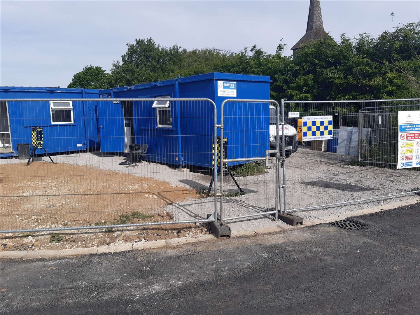 St Nicholas Church tower is visible behind the construction site