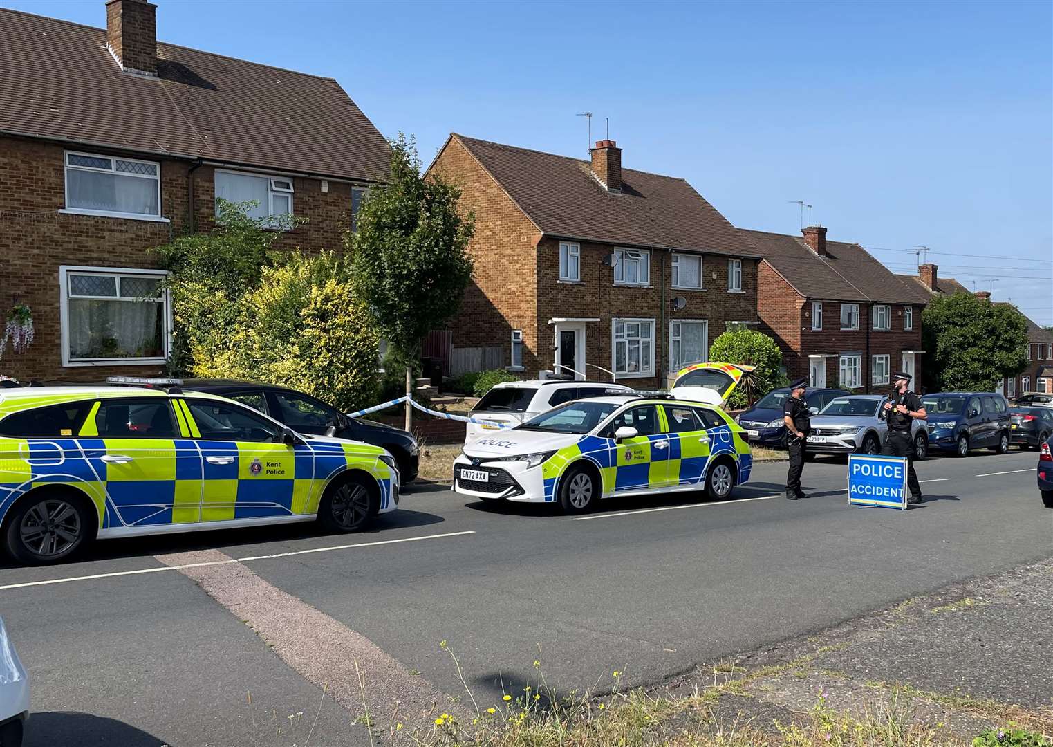 Police have cordoned off Henderson Drive