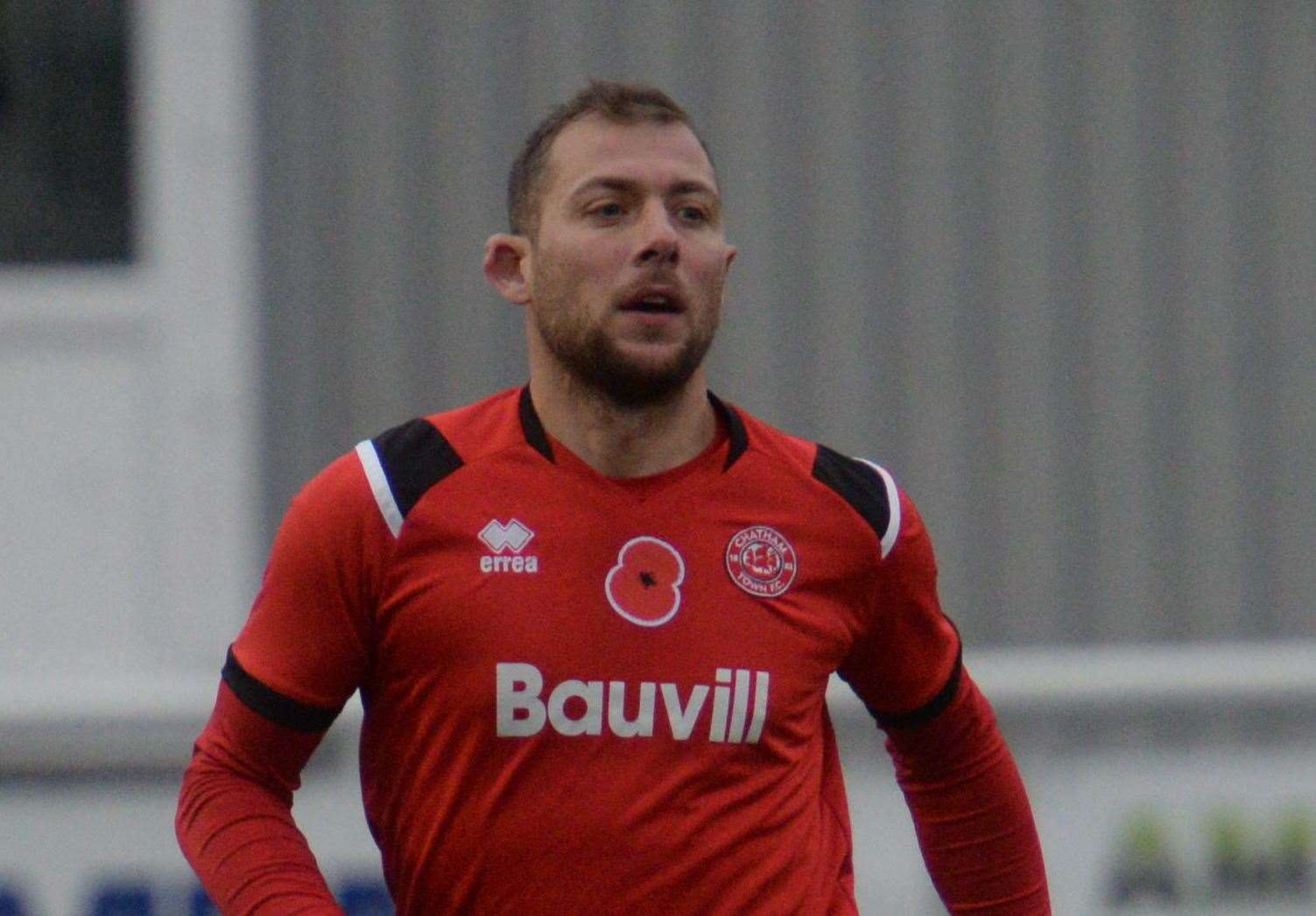 Chatham Town's Ryan Hayes scored their first against Deal Town in a 7-0 win on Monday Picture: Chris Davey