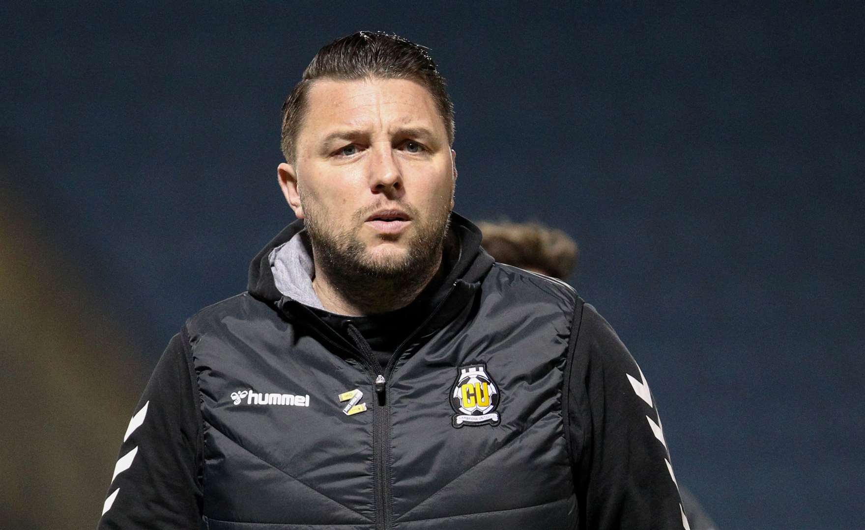 Mark Bonner at Priestfield during his time as head coach for Cambridge United against Gillingham Picture: Julian_KPI