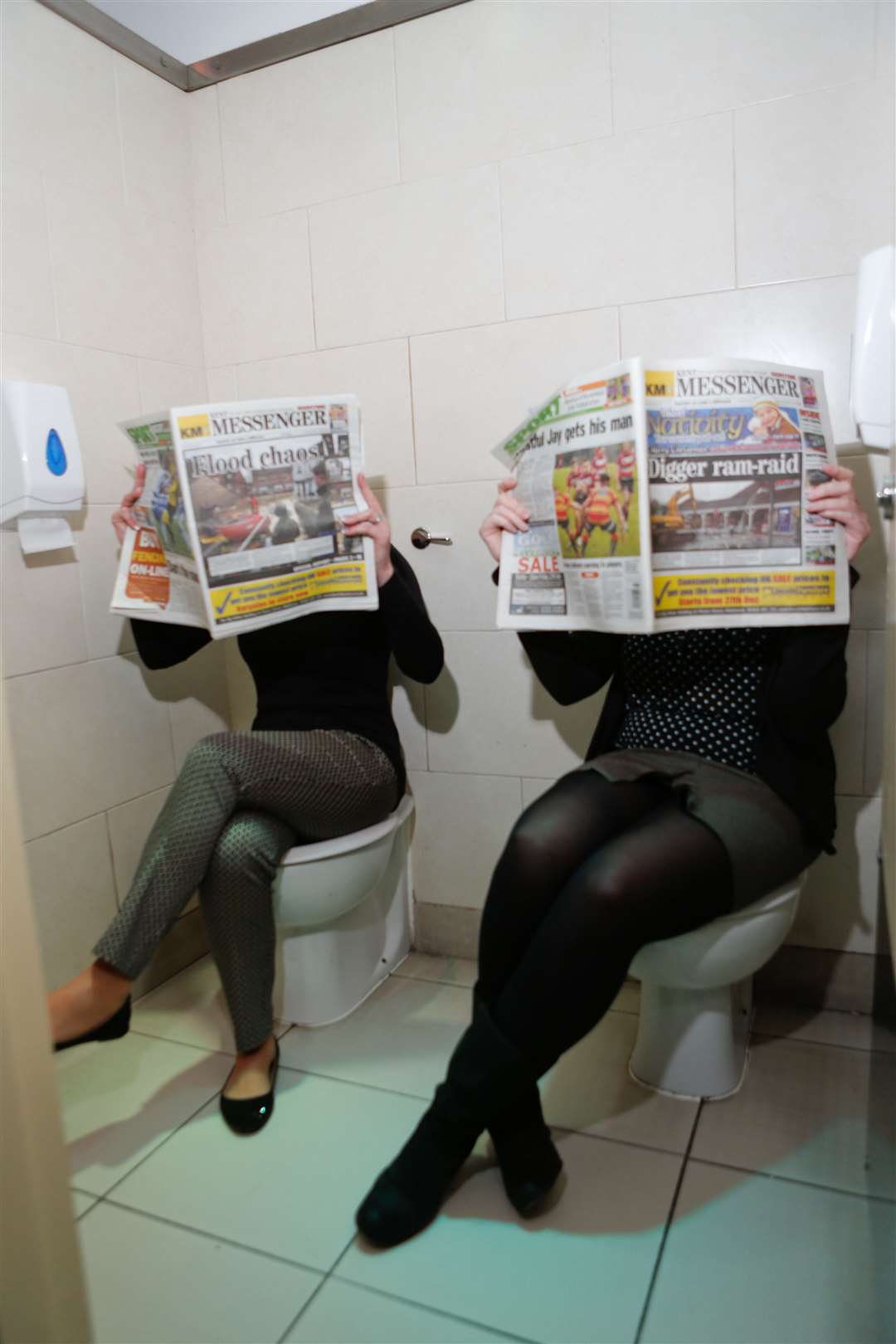 Double cubicle in the girl's loo at Strawberry Moons. Picture by: Matthew Walker FM3047028 (13110523)