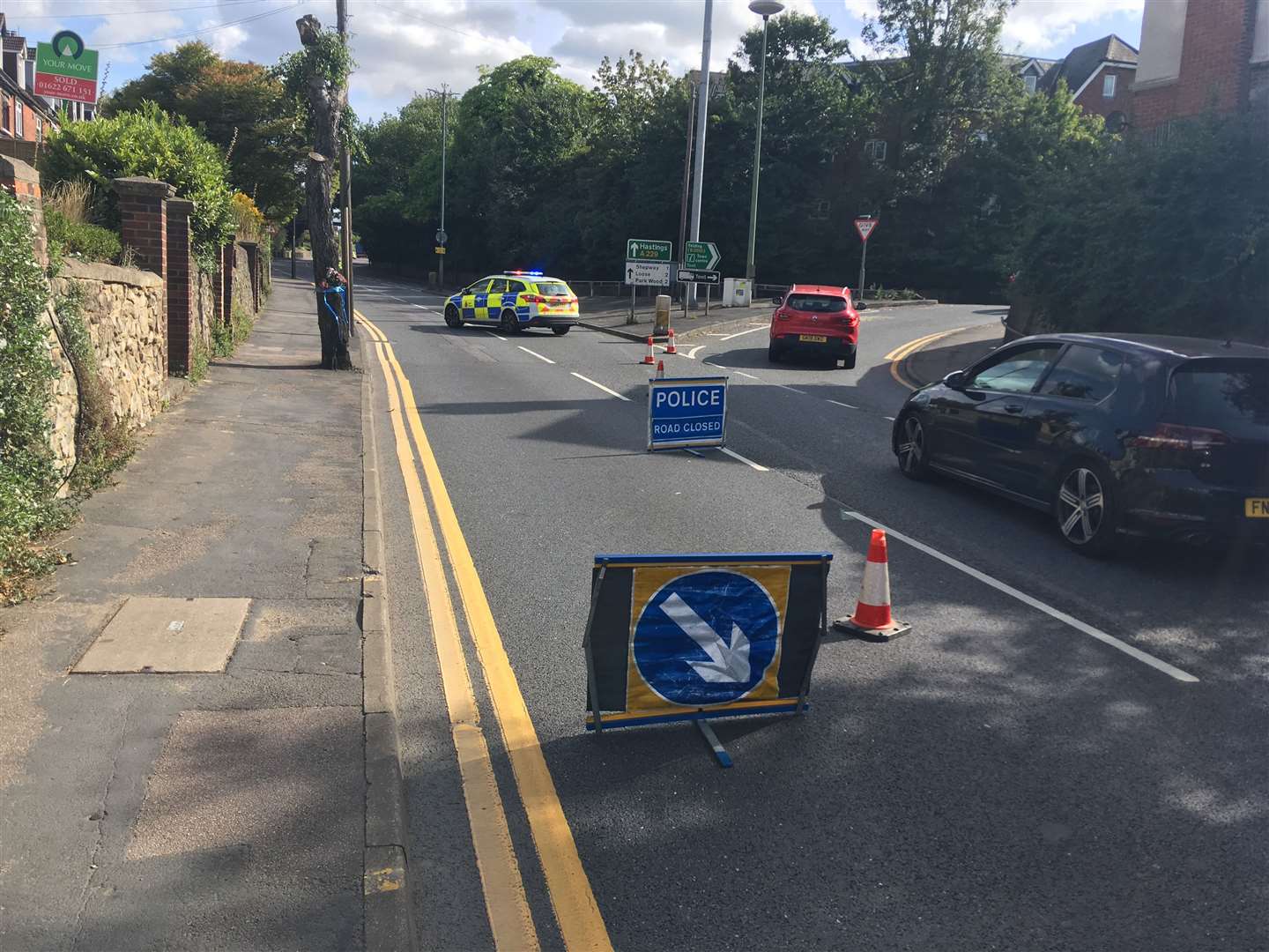 Kent Police have closed off Loose Road, Maidstone