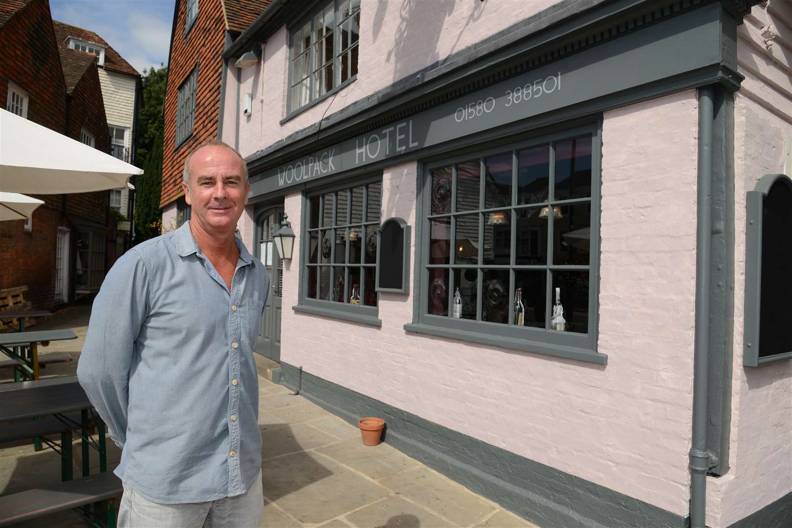 Rob Cowan outside The Woolpack