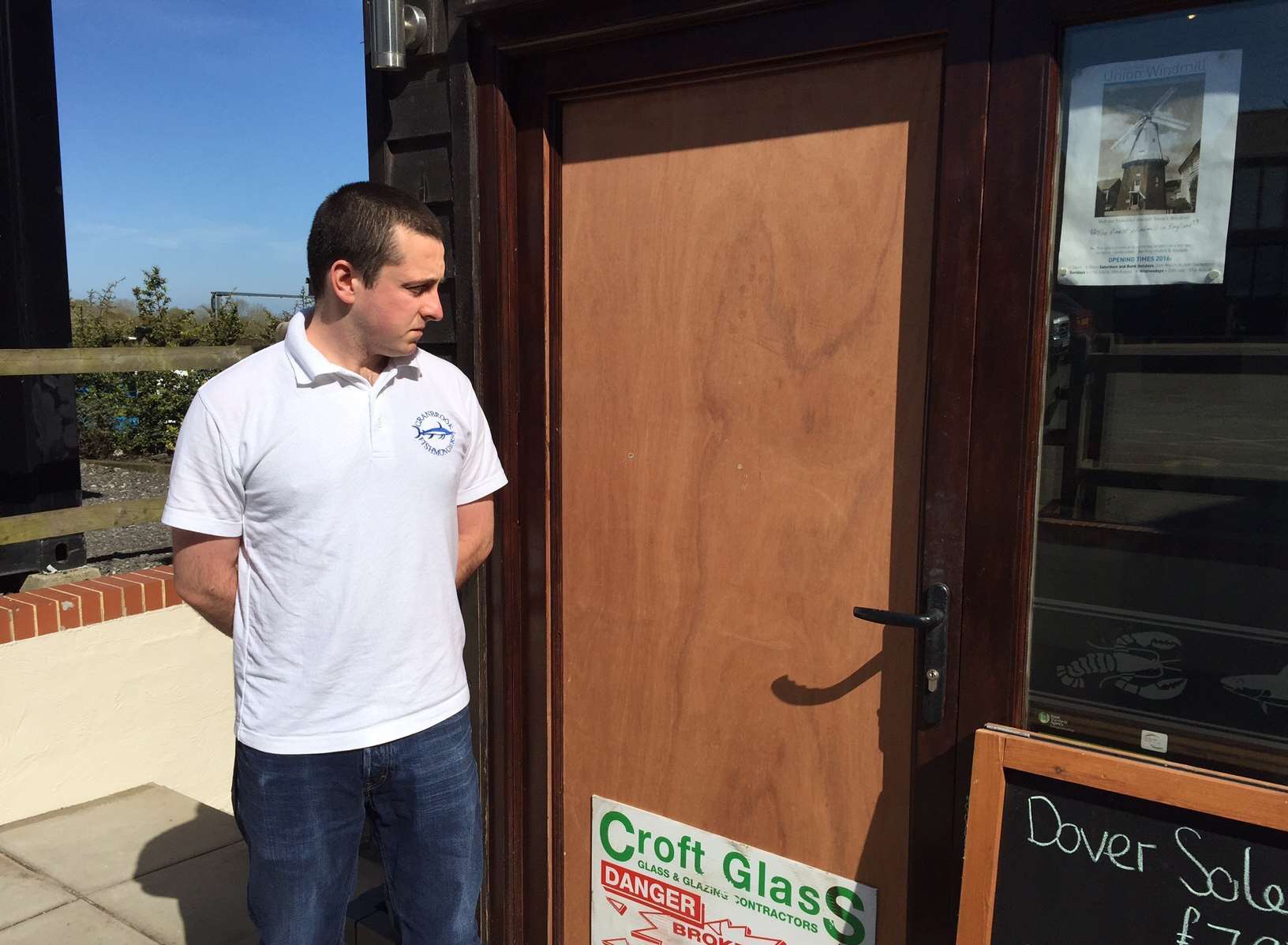 Cranbrook Fishmongers owner Jack Thorpe outside the store in April