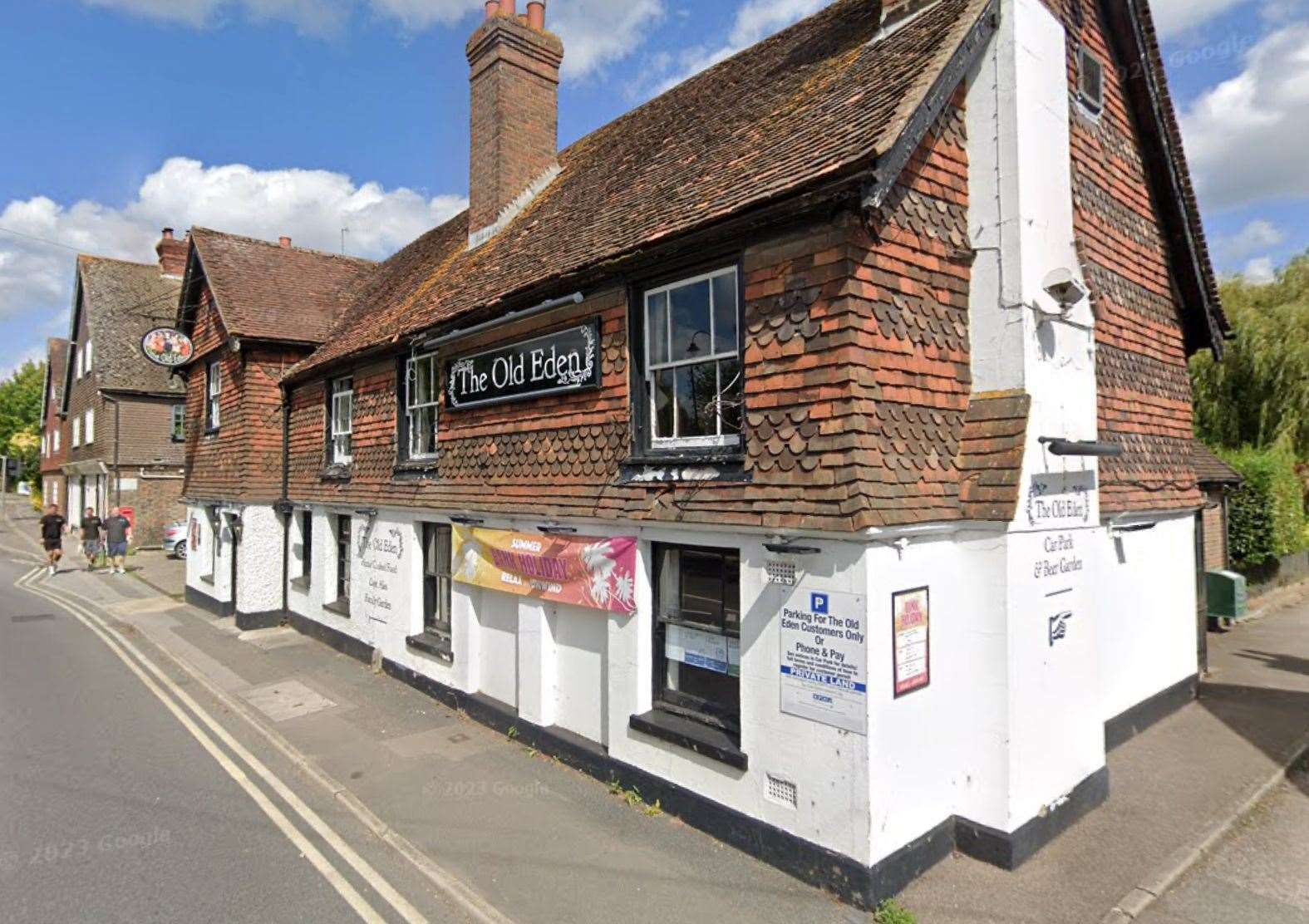 The incident happened in the beer garden at The Old Eden on Edenbridge High Street. Picture: Google