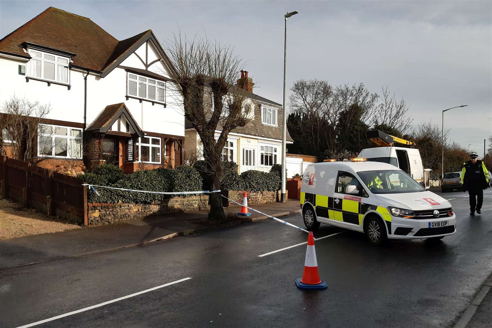 Policedordoned off a section of Beltinge Road after the fatal crash in December