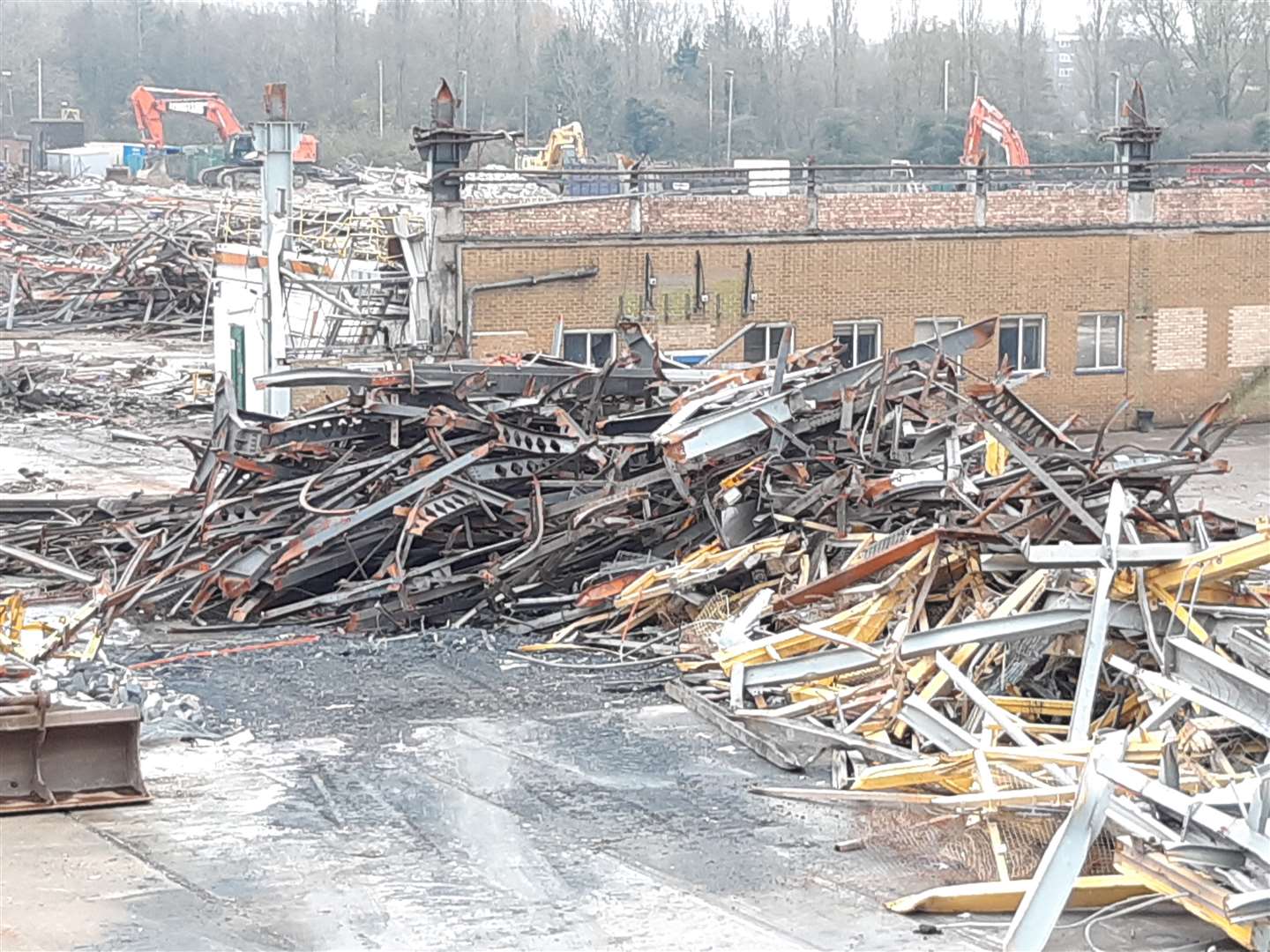 Work is continuing on the site next to Ashford's Matalan