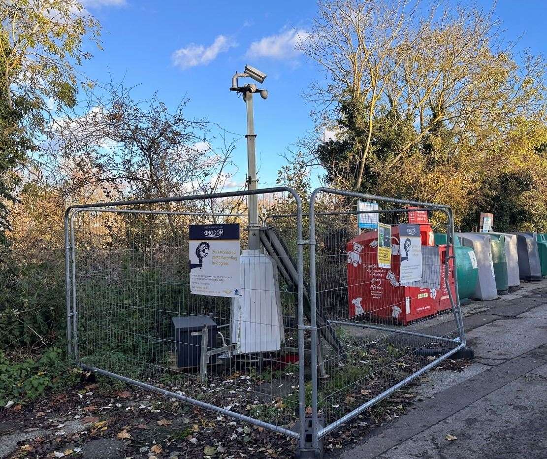 The couple say it would help if the signs were switched to the side where the clothes bins are