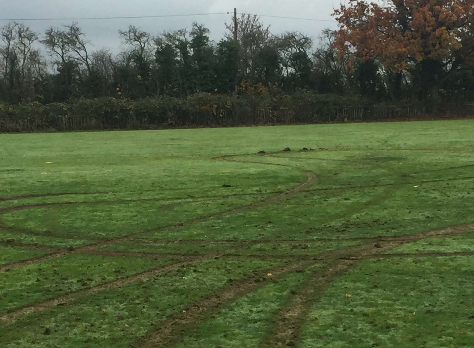 Damage caused by a vehicle at Bobbing Court and Lower Halstow Cricket Club