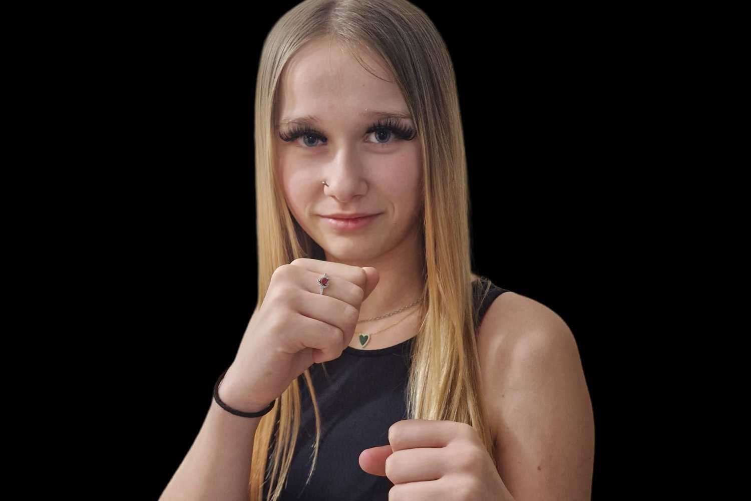 Chatham's Chloe Bayliss is fighting for the second time at the Kent Charity Boxing event